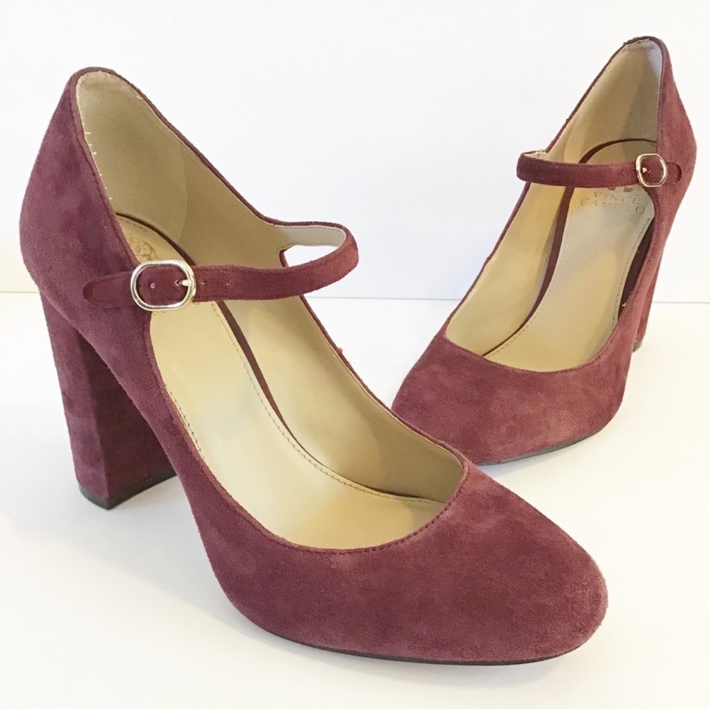 Vince Camuto Burgundy suede heels
